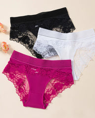 Women's Mesh See-Through Flower Lace Sexy Comfortable Panties