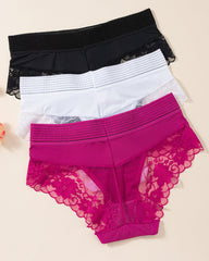 Women's Mesh See-Through Flower Lace Sexy Comfortable Panties