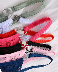 Women's Sexy Floral Lace Translucent Thong