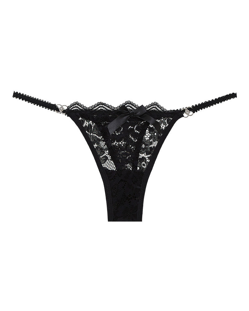 Women's Sexy Floral Lace Translucent Thong