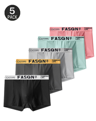 Comfortable Ice Silk Solid Color Breathable Mesh Boxer Briefs