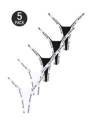 5-Pack Sexy Seamless Breathable Letter Elastic Band Thongs