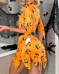 Sexy Slim-Fit Pumpkin Elf Lingerie Nightdress