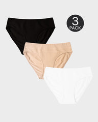 Comfort Cotton Mid-Rise Brief Panties (3/5 Pack)