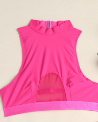 Fashionable Cut-Out See-Through Mesh Lingerie Set