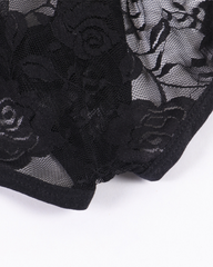 Men's Sexy Bow Detail Lace Cutout Briefs