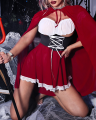 Sexy Halloween Little Red Riding Hood Role-Play Lingerie Set