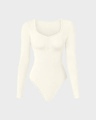 Seamless Long Sleeve V-Neck Sculpting Bodysuit