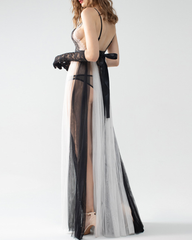Sexy Lace Camisole Nightdress with High Slit