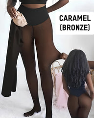 Compression Straps Single-seam Shaping Fleece-lined Leggings