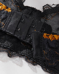 Halloween Sexy Pumpkin Pattern Lingerie Set
