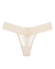 Floral Lace Cutout Thong Panties