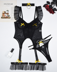 Sexy Stretch Mesh Splicing Boned Shaping Camisole Bodysuit