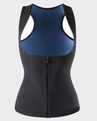 Open Bust Zipper Sauna Suit Tank Top