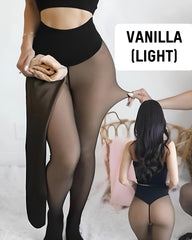 Compression Straps Single-seam Shaping Fleece-lined Leggings