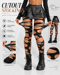 2-Pack Sexy Cutout Thigh-High Stockings