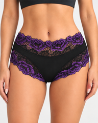 3-Pack/5-Pack Sexy Floral Lace Mid-Rise Panties