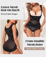 Open Bust Cross Compression Body Shaper