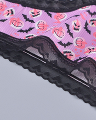 3-Pack Sexy Halloween Print Lace Panties