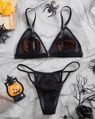 Halloween Sexy Pumpkin Demon Cosplay Lingerie Set