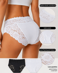 5-Pack Sexy Floral Lace High Elasticity Breathable Briefs
