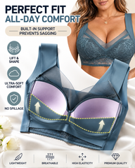 3-Pack Plus Size Seamless Comfort Lace Bras