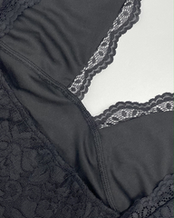 Sexy Lace V-Neck Backless Slim Fit Bodycon Dress