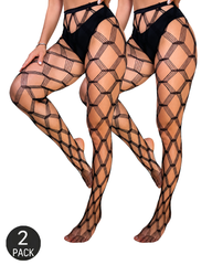 Sexy High-Waisted Diamond Fishnet Bodystocking