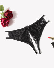 Floral Lace Panties with Bow