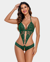 Deep V Lace One Piece Teddy