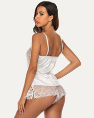 Lace Cami and Shorts Satin Sets