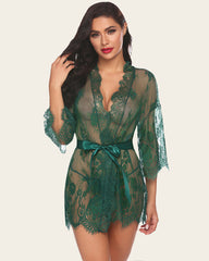 Lace Kimono Mesh Robe
