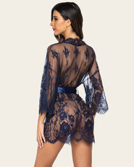 Lace Kimono Mesh Robe