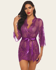 Lace Kimono Mesh Robe