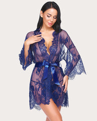 Lace Kimono Mesh Robe