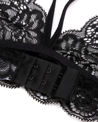 3 Piece Sets Lace Bralette, Skirt with Panty