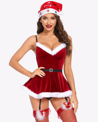 Santa Babydoll Velvet with Corset