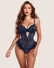 Lace Garter Lingerie Set Teddy