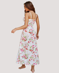 Lace Mesh Side Split Nightgowns