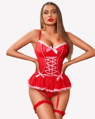 Lace Bodysuit V Neck Lingerie Sets