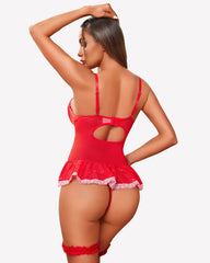 Lace Bodysuit V Neck Lingerie Sets