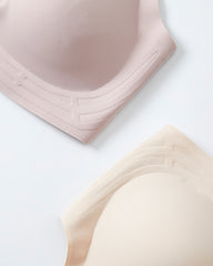 Women's V-neck Seamless Breathable Push-up Vest Bra  with Two Removable Shaping Pads