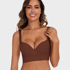 Full-Coverage Back Smoothing Bra-Brown (2 PACK)