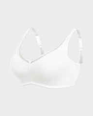 Full Coverage Lace Trim Minimizer Bra