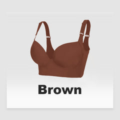 Push-Up Back Smoothing Bra-Brown