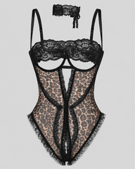 Sexy Sheer Lace Push-Up Bodysuit