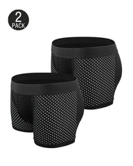 2-Pack Men's Breathable Mesh with Removable Pads for Buttock Shaping Panties