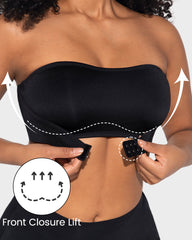 Front Closure Wireless Seamless Bandeau Bra