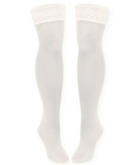 Lace-trimmed Stretch Stockings With Fun Prints