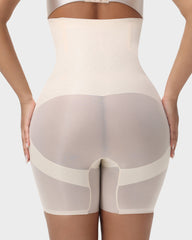 High-Waist Cross Compression Shaping Shorts